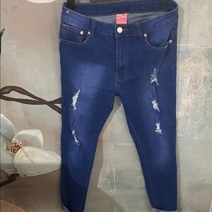 Ripped Blue Denim Jeans